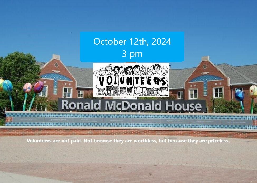 North Coast PHC volunteer at Ronald McDonald House