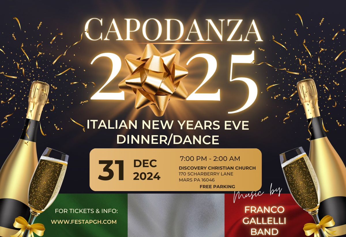 CAPODANZA 2025: Italian New Year's Eve Dinner\/Dance