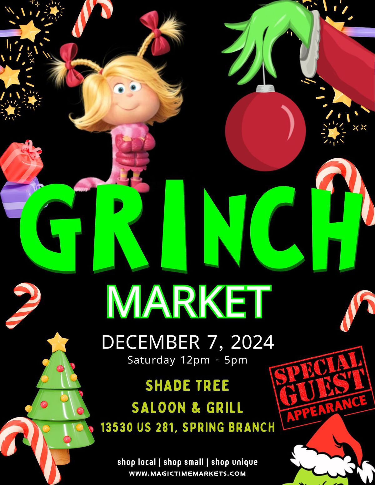 Grinch Market at Shade Tree Saloon