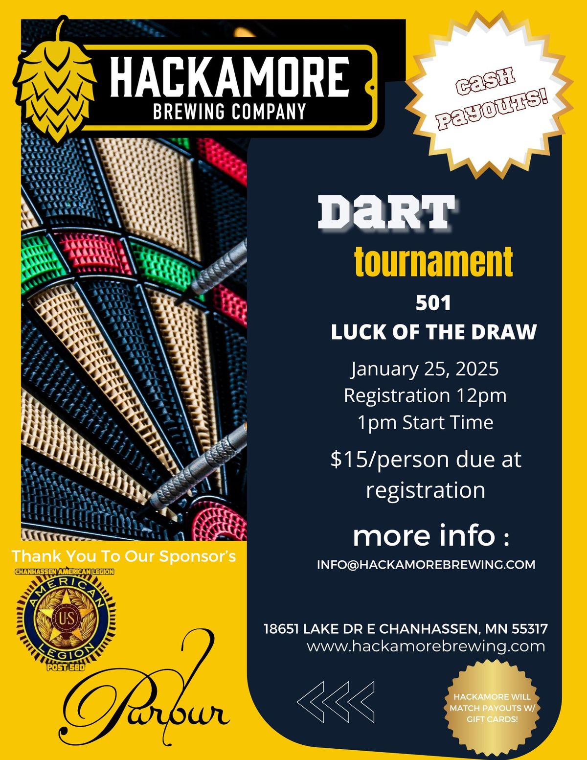 Hackamore 501 Dart Tournament 