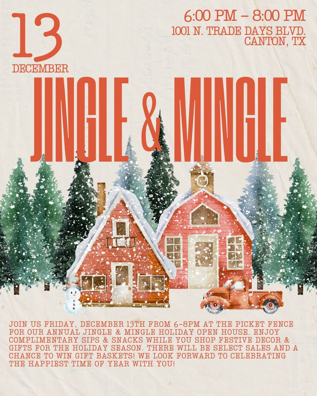 JINGLE & MINGLE AT THE PICKET FENCE