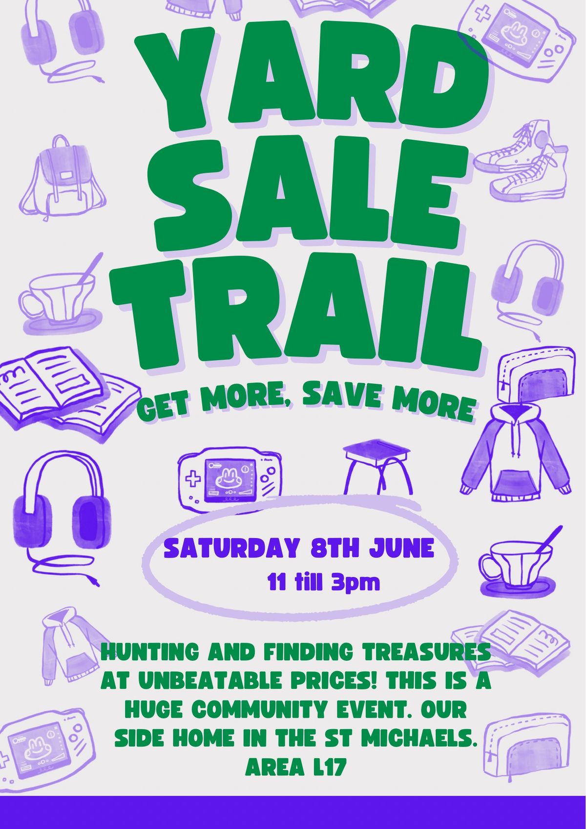 Yard sale trail indoor and out door market.