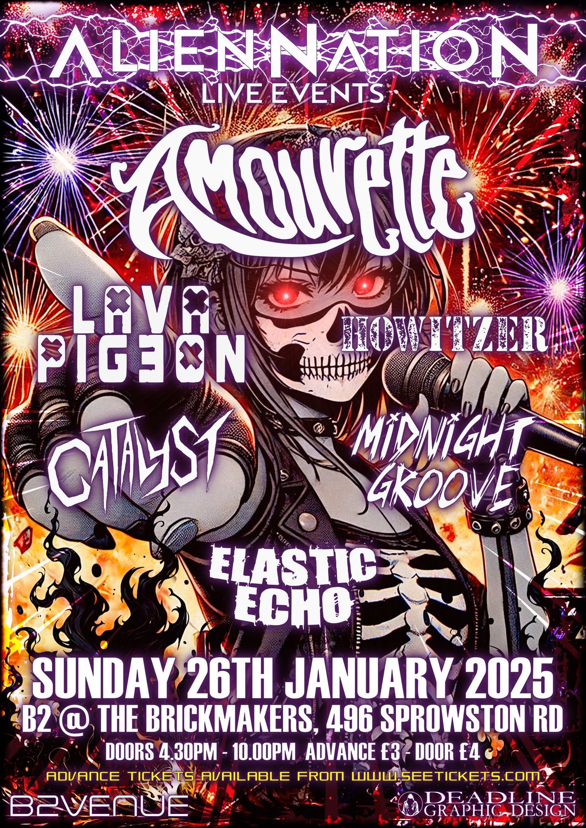 Amourette - Lava Pigeon - Howitzer - Catalyst - Midnight Groove - Elastic Echo