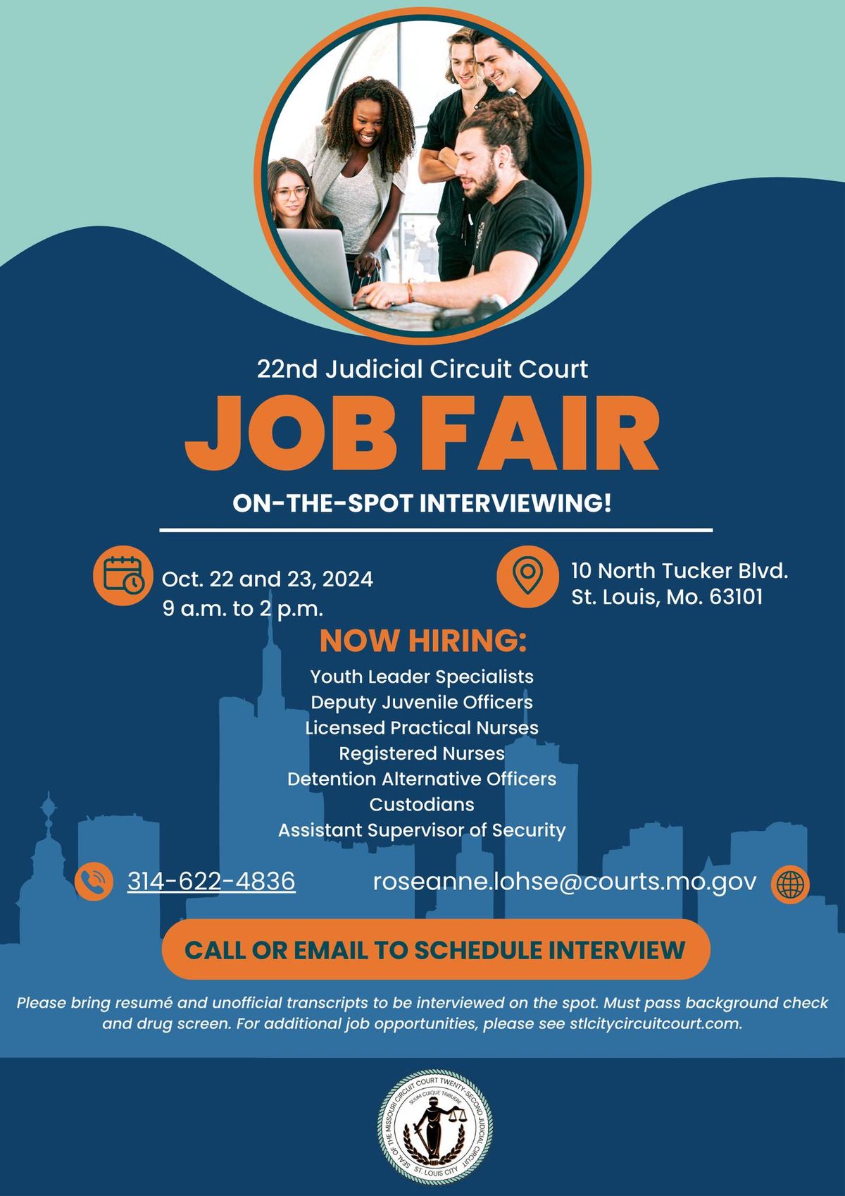 22nd Circuit Job Fair (On the spot interviewing!)