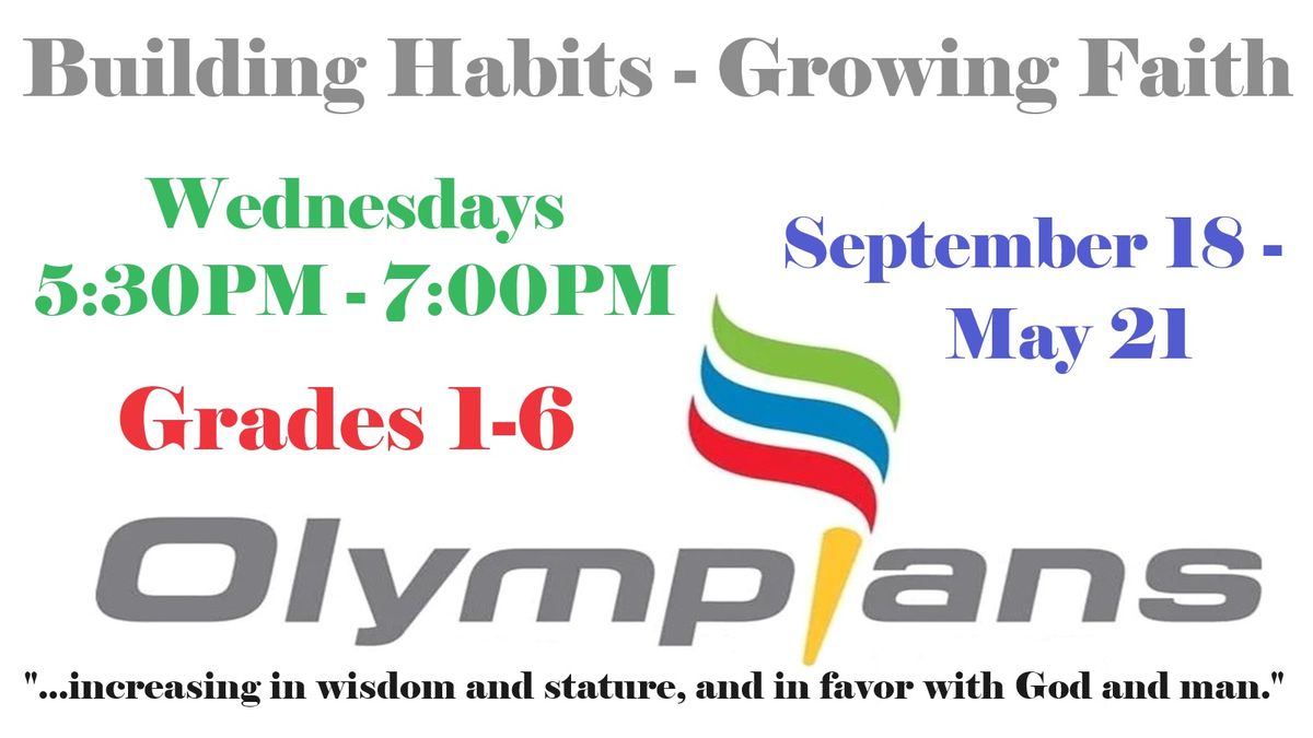 Olympians for Grades 1-6, Building Habits & Growing Faith