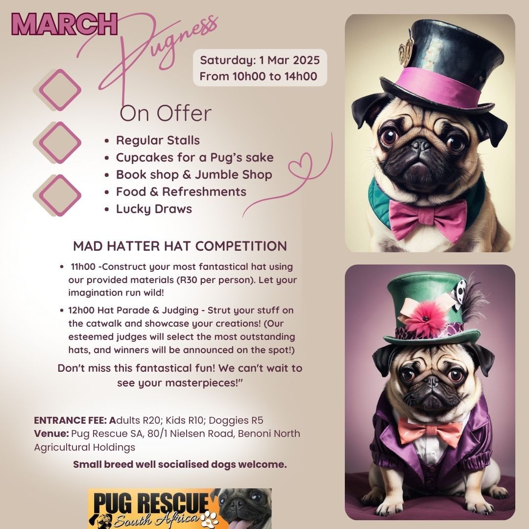 March "Pugness" Fundraising Event