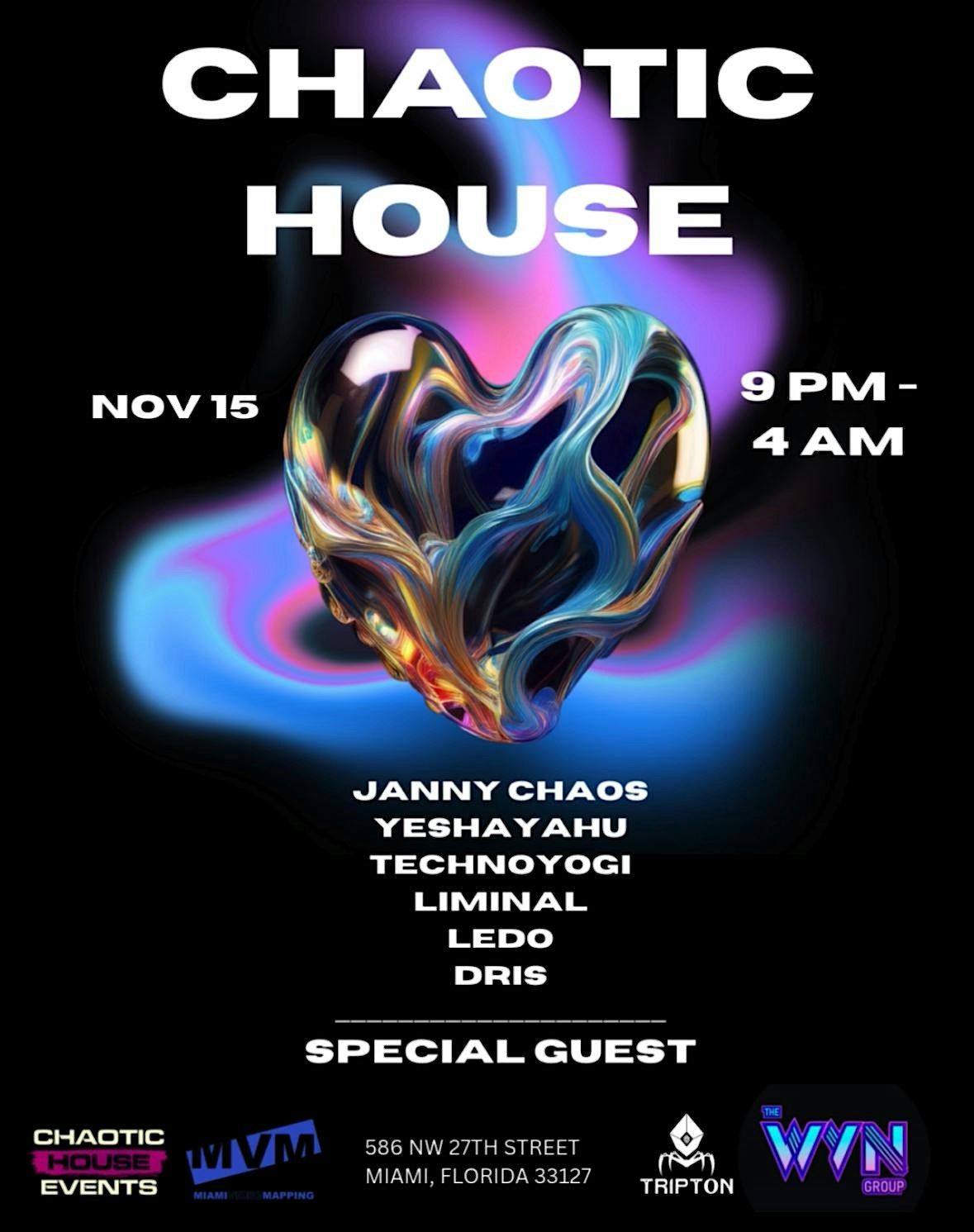 Chaotic House Events Pop up party