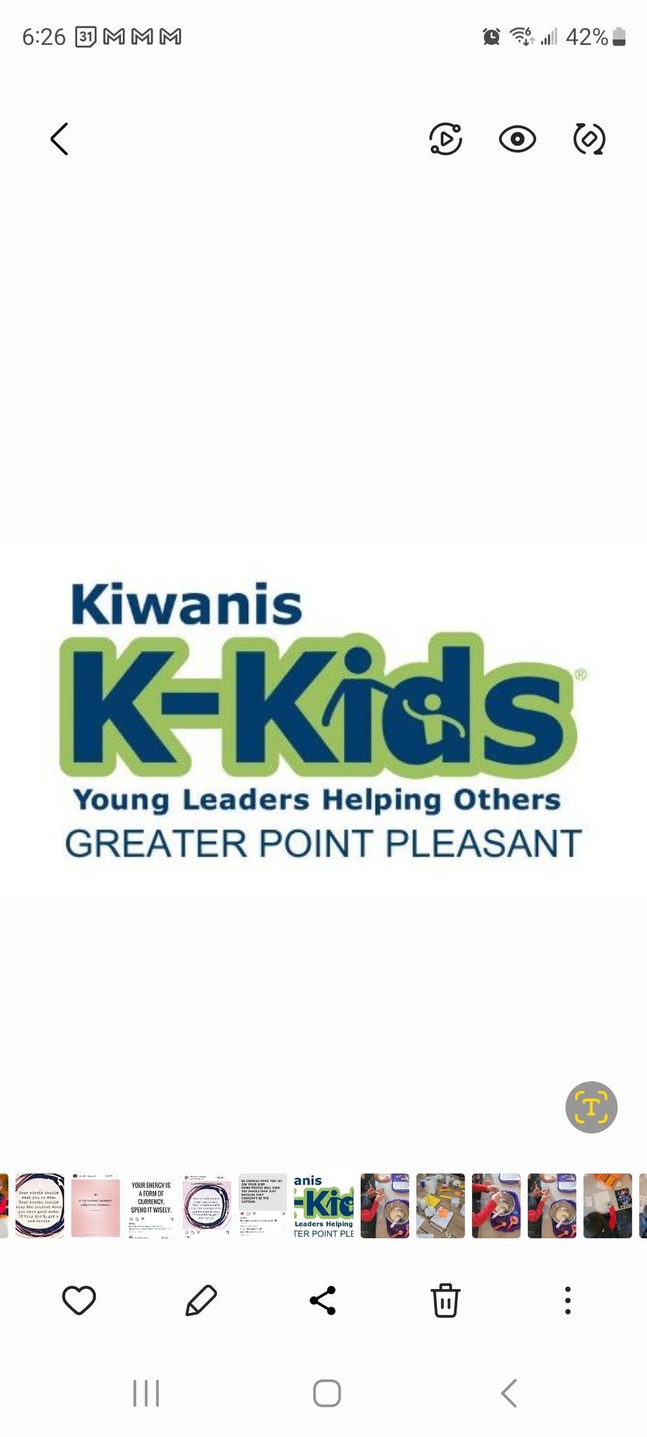 Kiwanis Kids (K-Kids) meeting