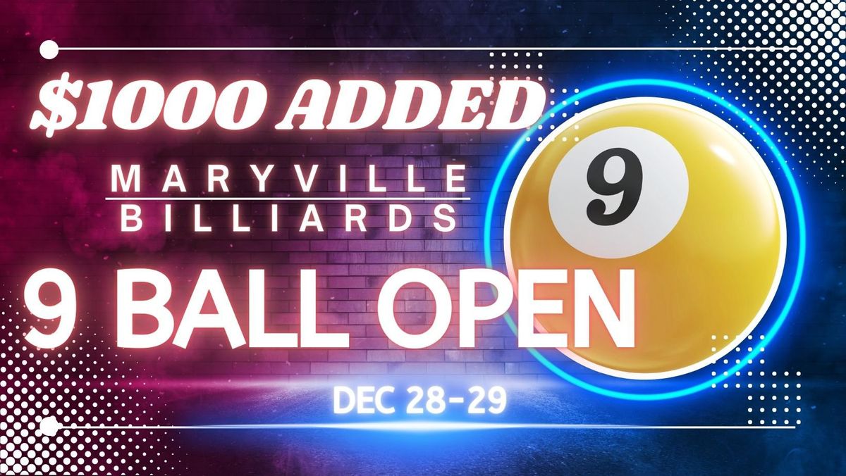 Bi Annual 9 Ball Open at Maryville Billiards