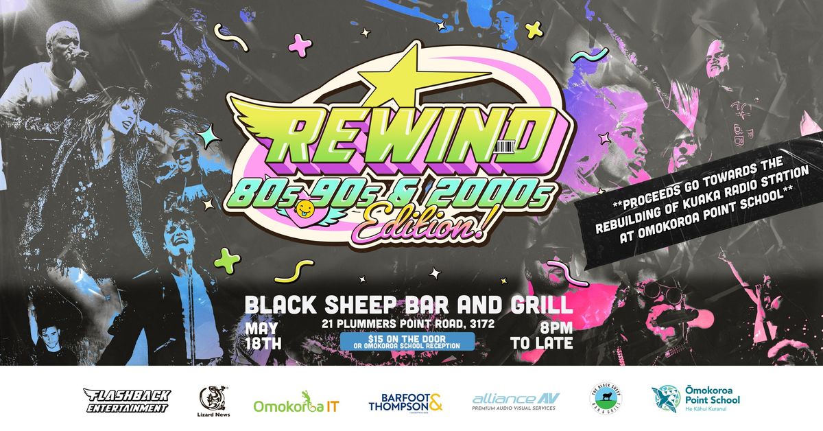 REWIND the 80's, 90's and 2000's party!