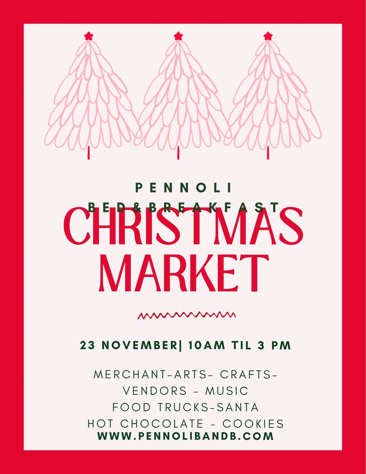 Pennoli B and B 2024 Christmas Vendor Market