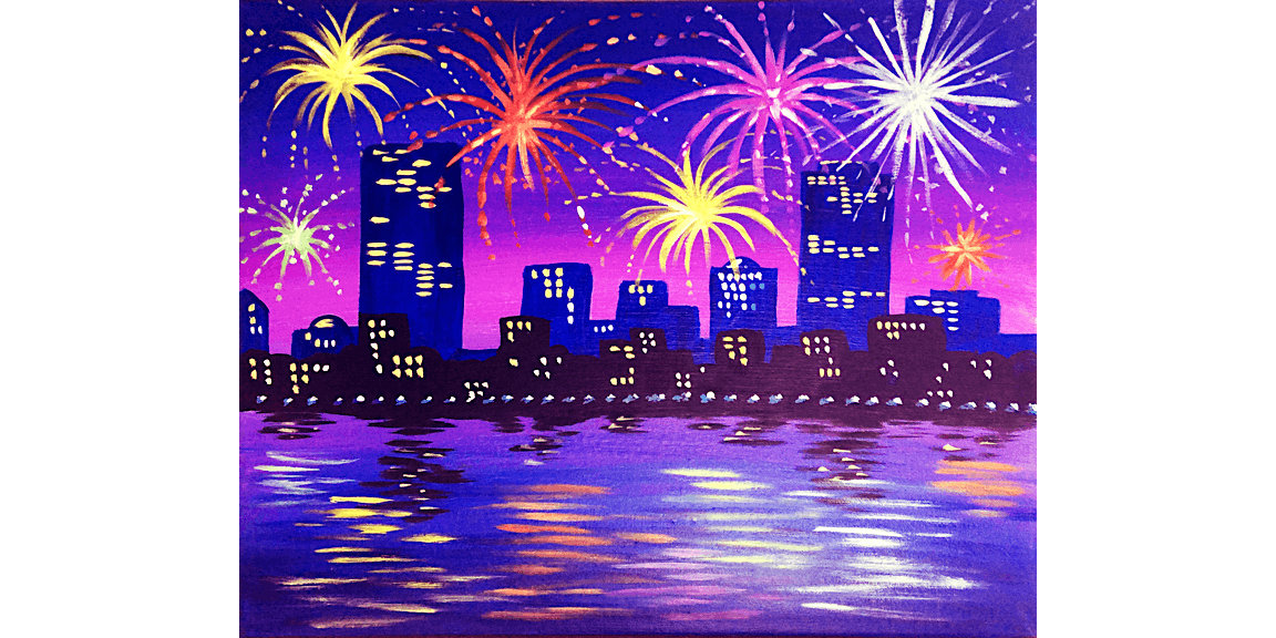 Fireworks Over the City - Paint and Sip in Boston | Classpop!\u2122