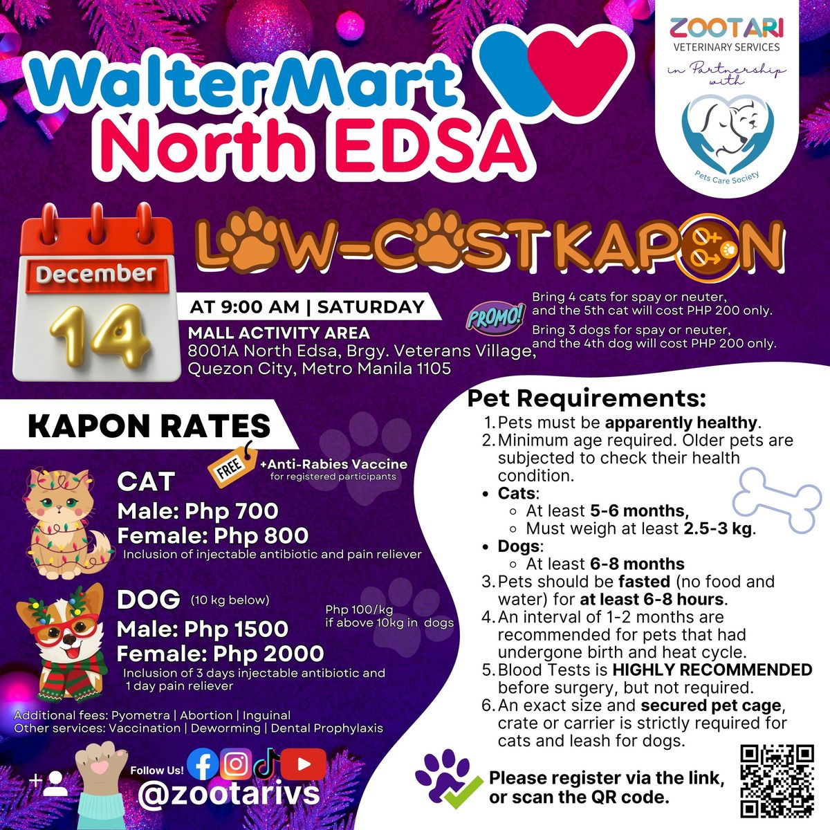 Low-cost Kapon at Waltermart North Edsa, Quezon City 