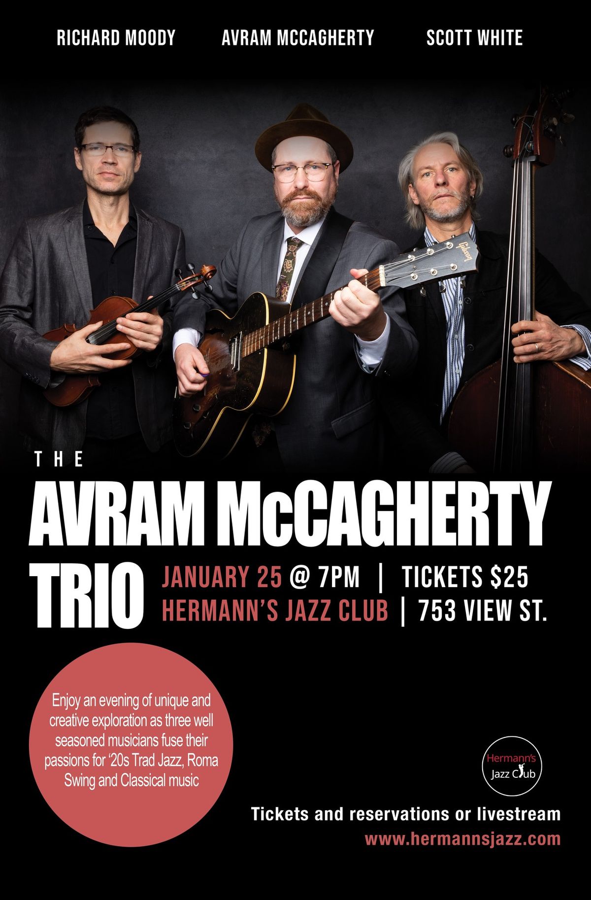 The Avram McCagherty Trio Live at Hermanns 