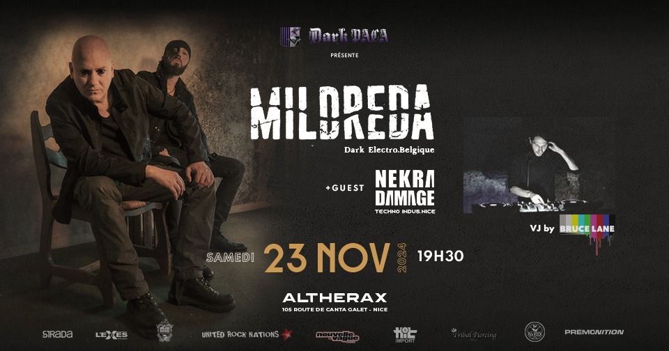 MILDREDA + NEKRA DAMAGE live, suivi d'une soir\u00e9e \u00e9lectro-dark EBM goth darkwave