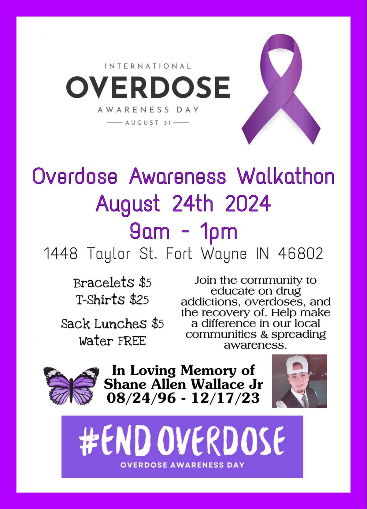 Fight against drug overdose walkathon in memory of Shane Allen Wallace Jr.