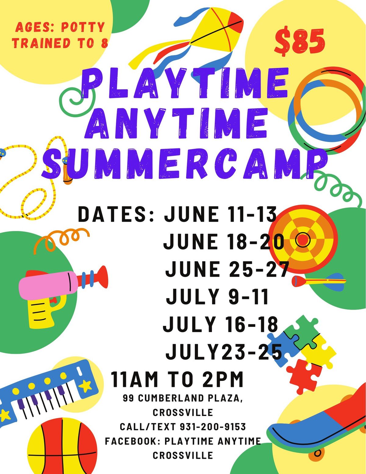 Playtime Anytime Crossville Summer Camp