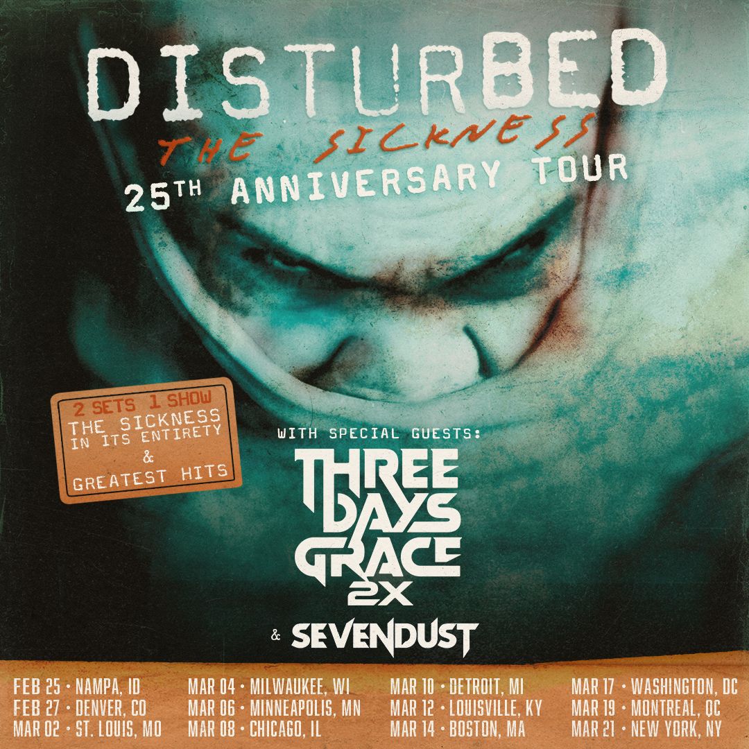 Disturbed with Three Days Grace at Fiserv Forum