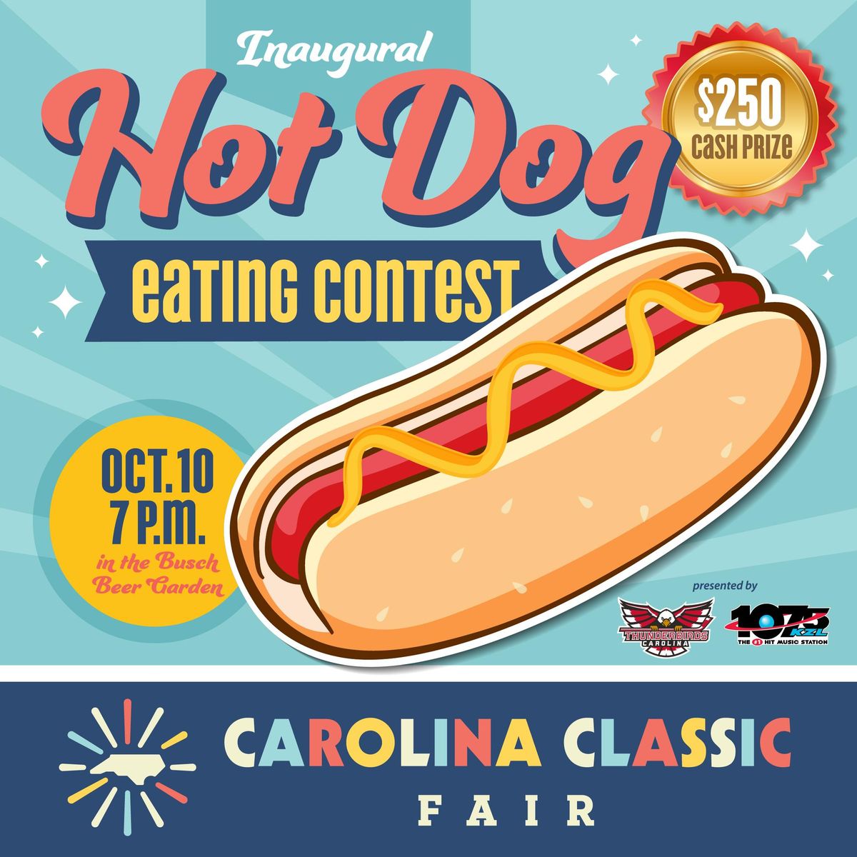 Inaugural Hot Dog Eating Contest presented by Carolina Thunderbirds