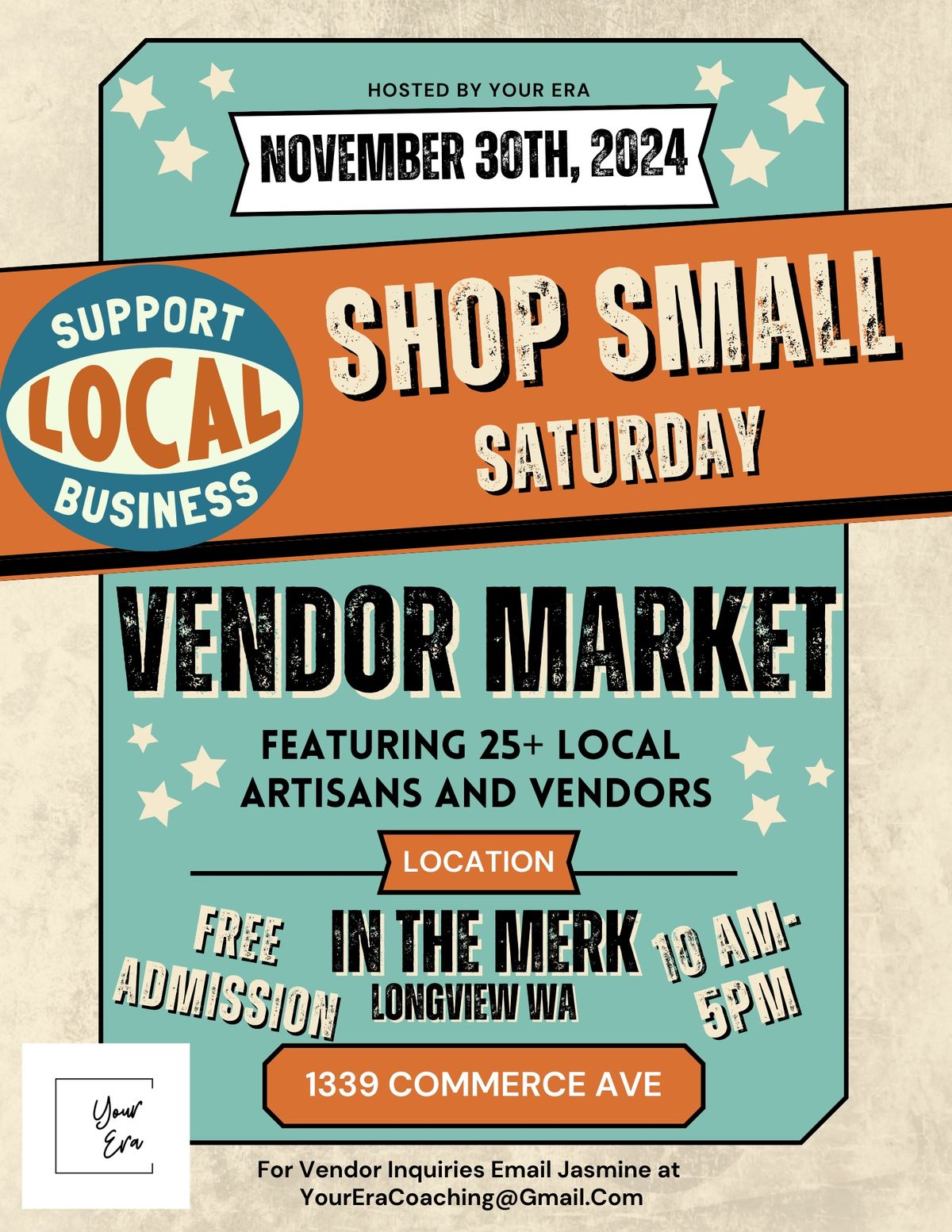 Shop Small Saturday Market- In The Merk 