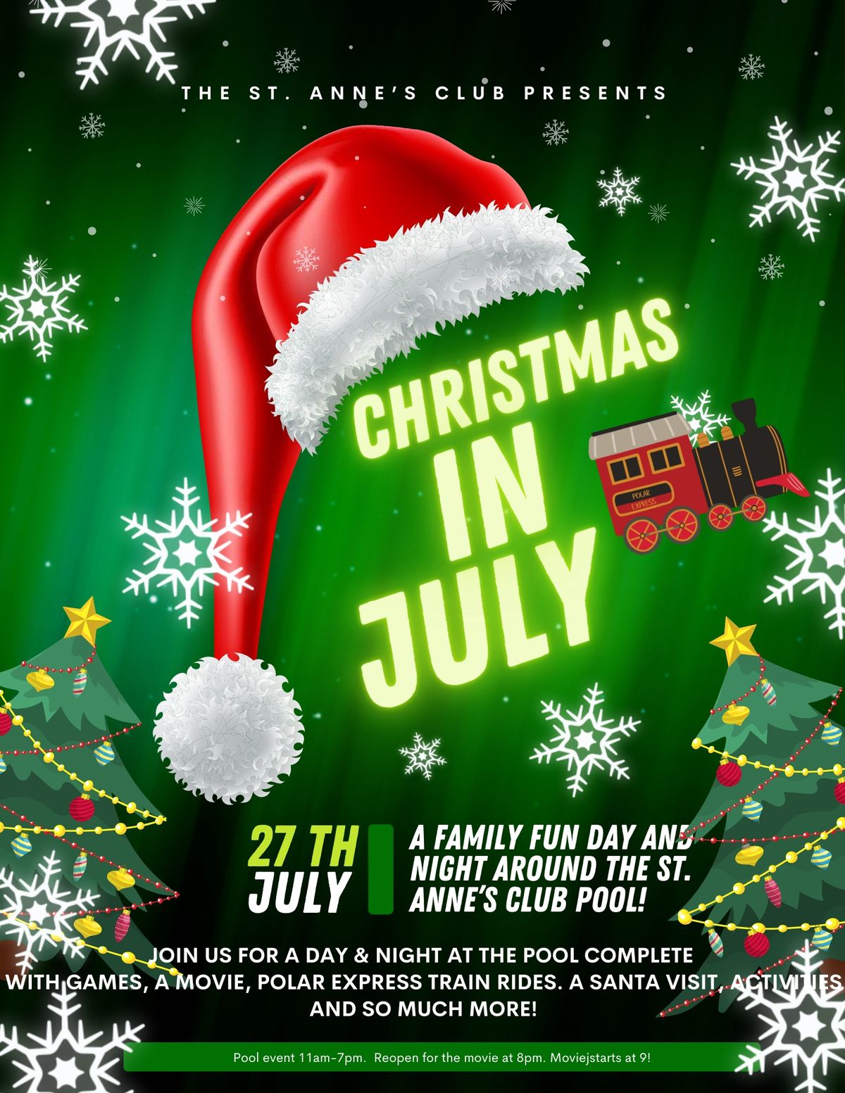 Christmas in July at The St. Anne\u2019s Club Pool!