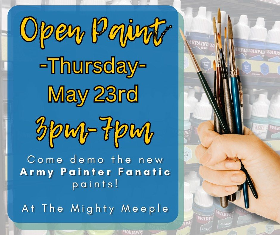 Open Paint- Army Painter Fanatic Demo