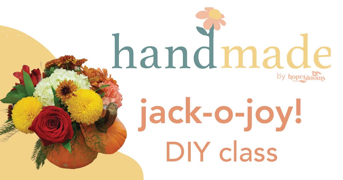 handmade by Hope Blooms: jack-o-joy pumpkin centerpiece