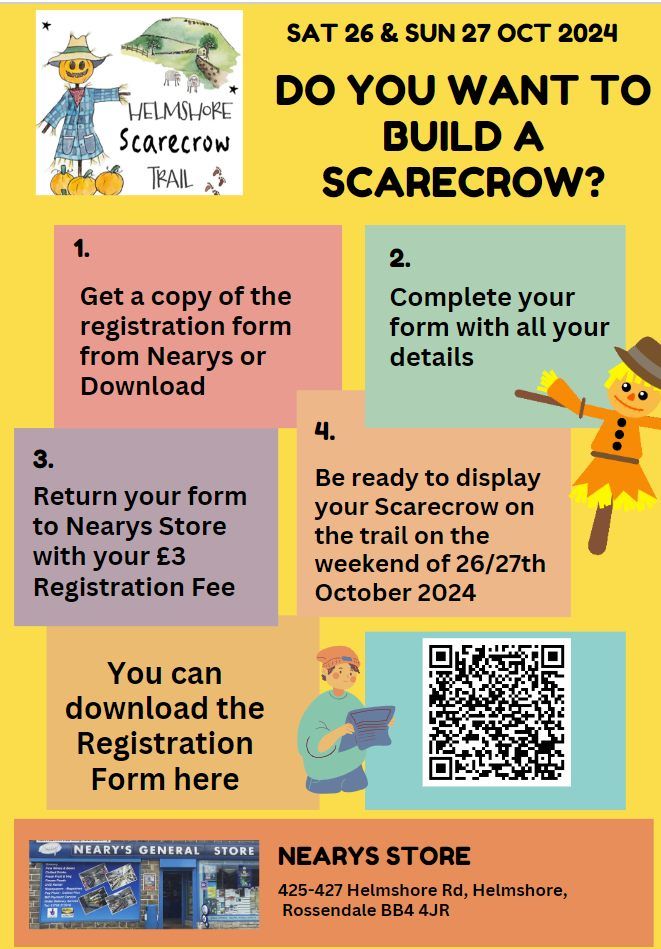 Helmshore Scarecrow Trail  - Sat 26 & Sun 27 October 2024