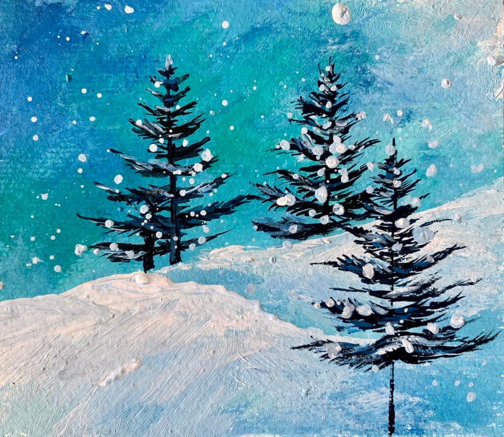 DIY Crafternoon - Winter Landscape Painting