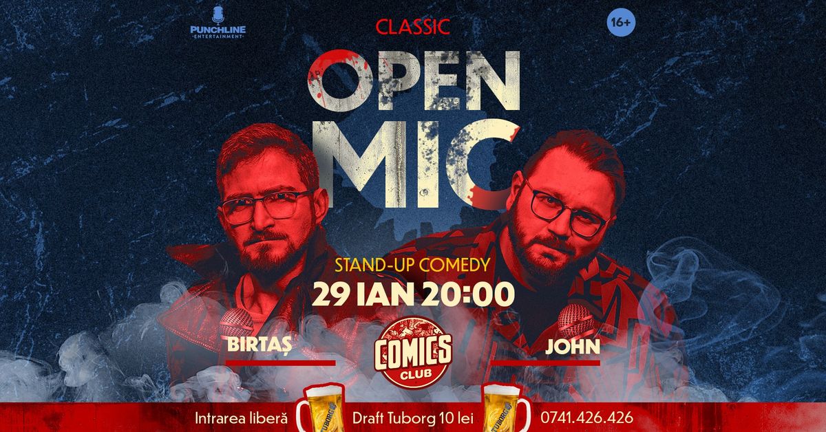 Classic Open Mic cu John & Birta\u0219 la Comics 