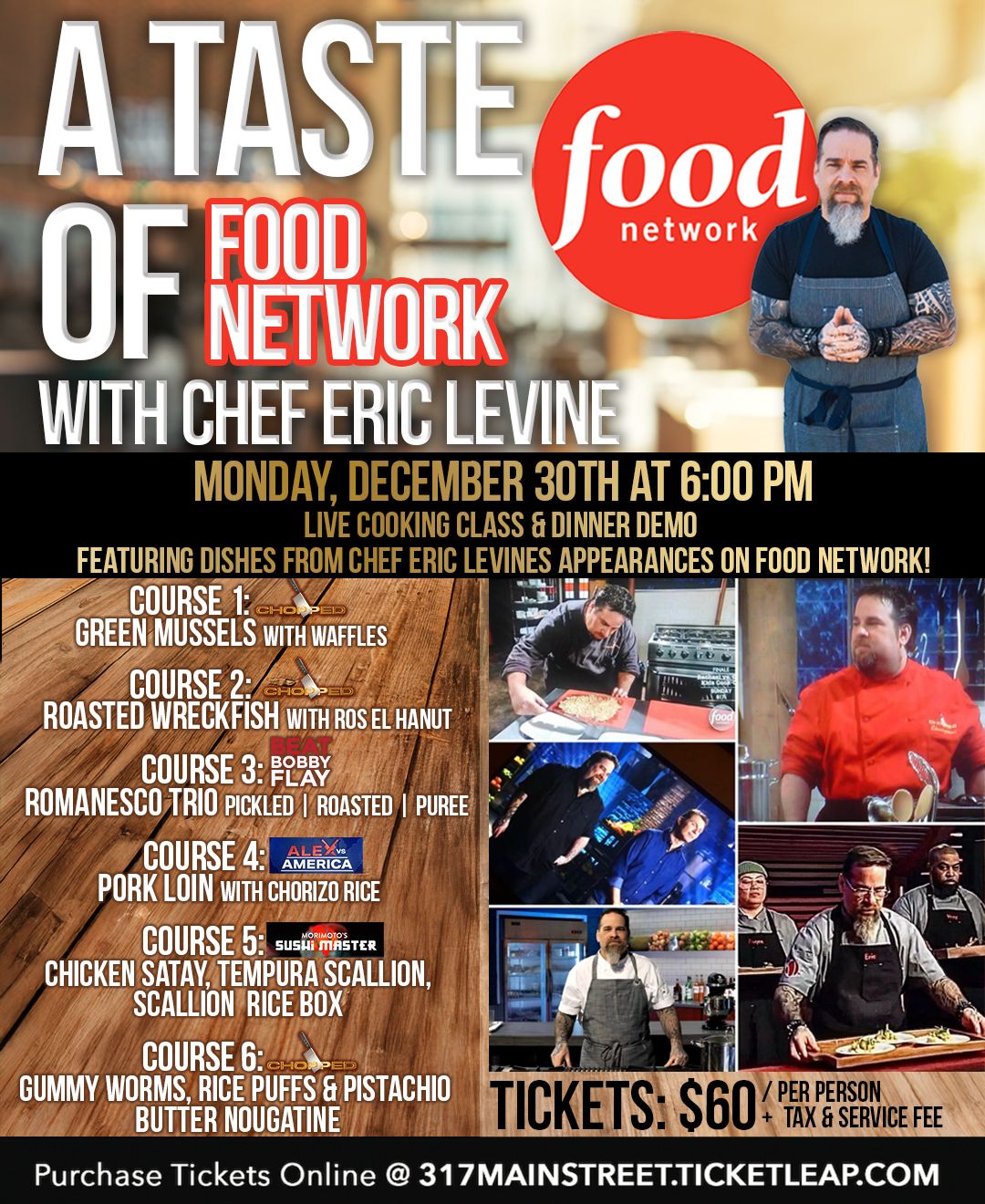 A Taste of Food Network Cooking Class with Chef Eric LeVine