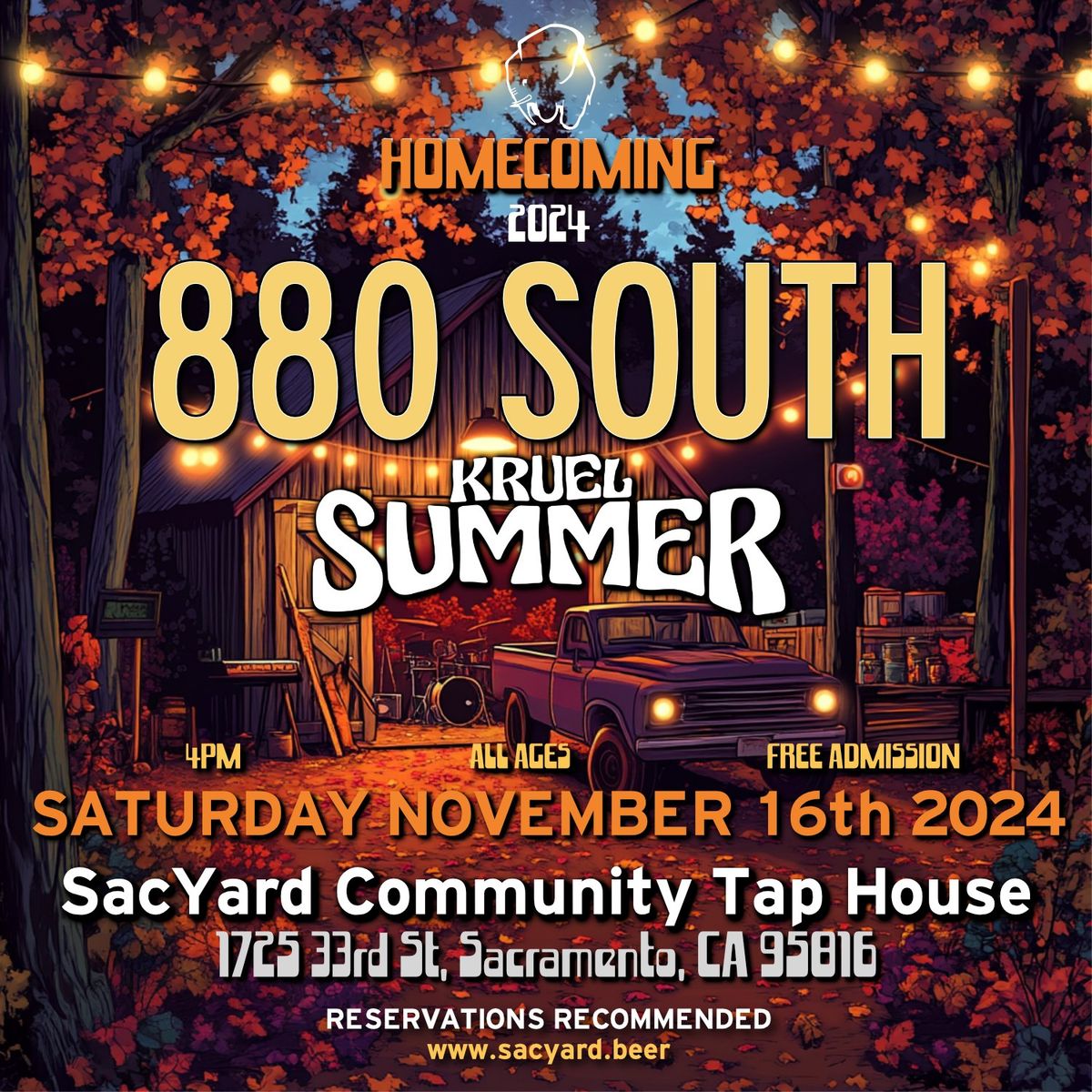 880 South & Kruel Summer at SacYard Community Tap House (Sacramento, CA)