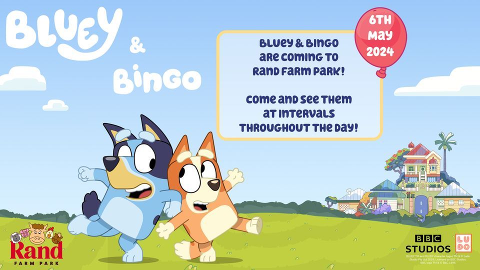 Bluey & Bingo are coming to Rand Farm Park!
