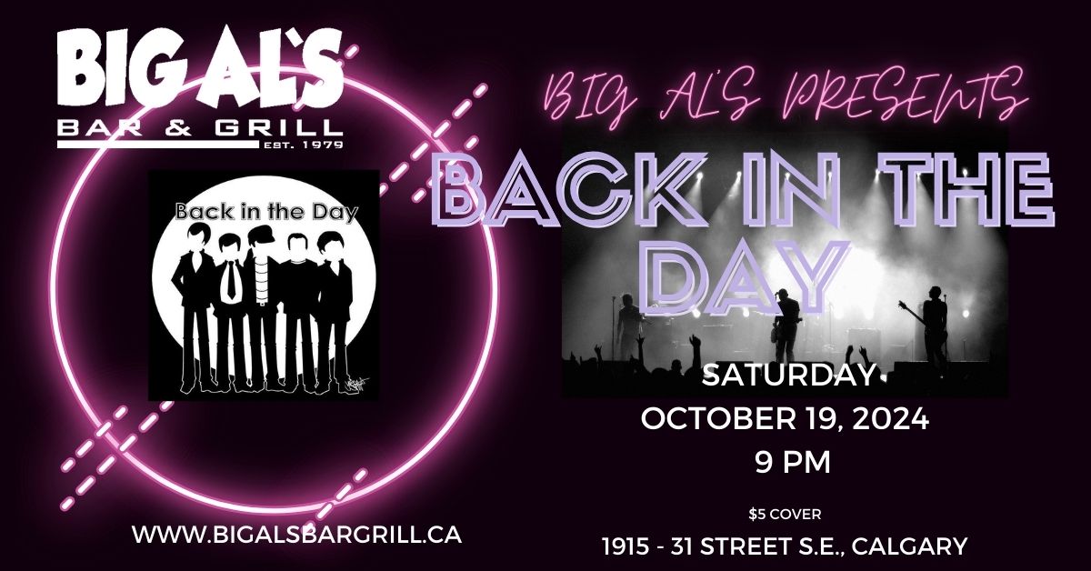 Back In The Day LIVE at Big Al's