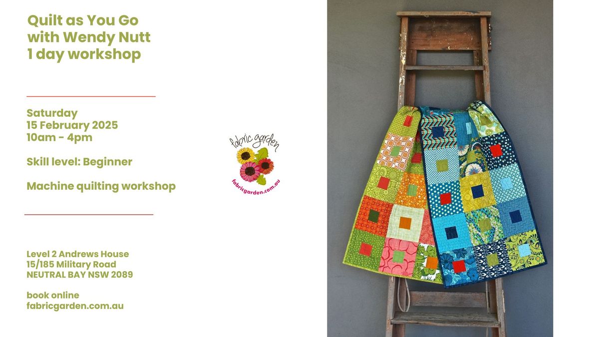 Workshop | Beginners | Quilt as you go workshop with Wendy Nutt