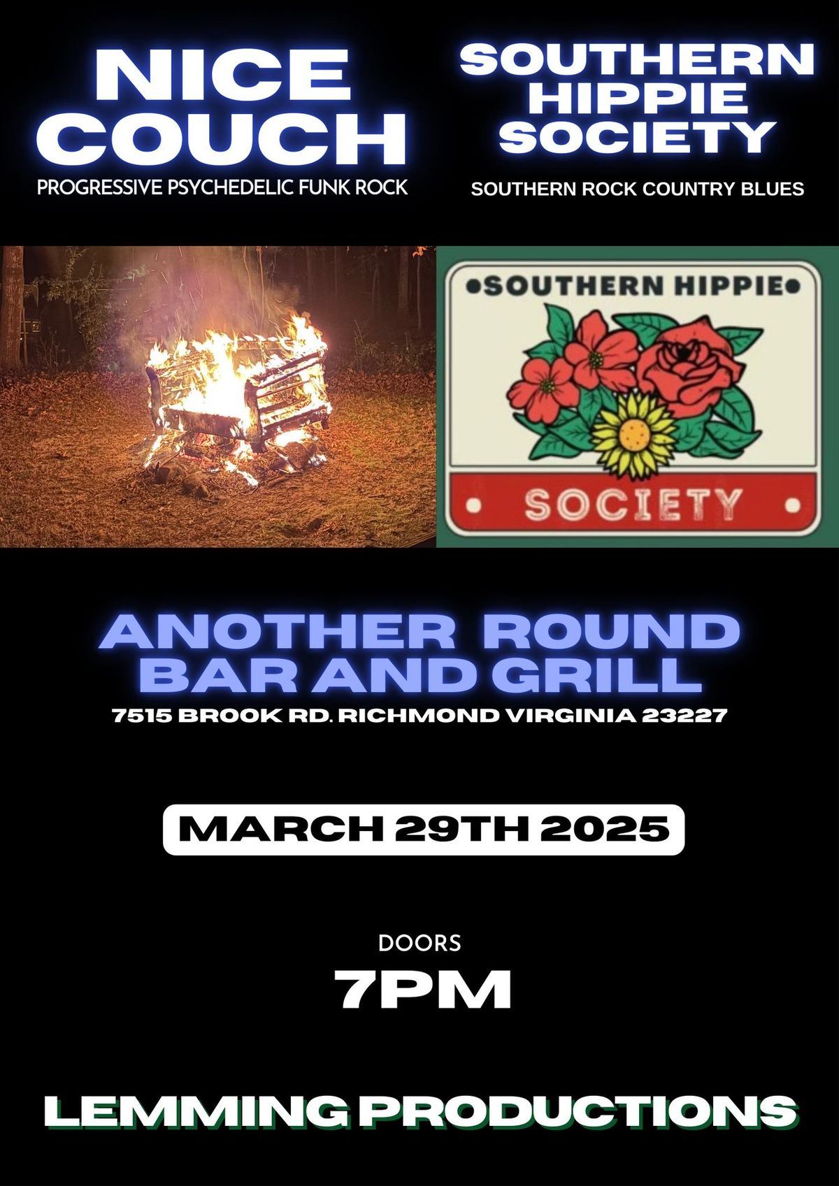 Southern Hippie Society and Nice Couch Live! @ Another Round