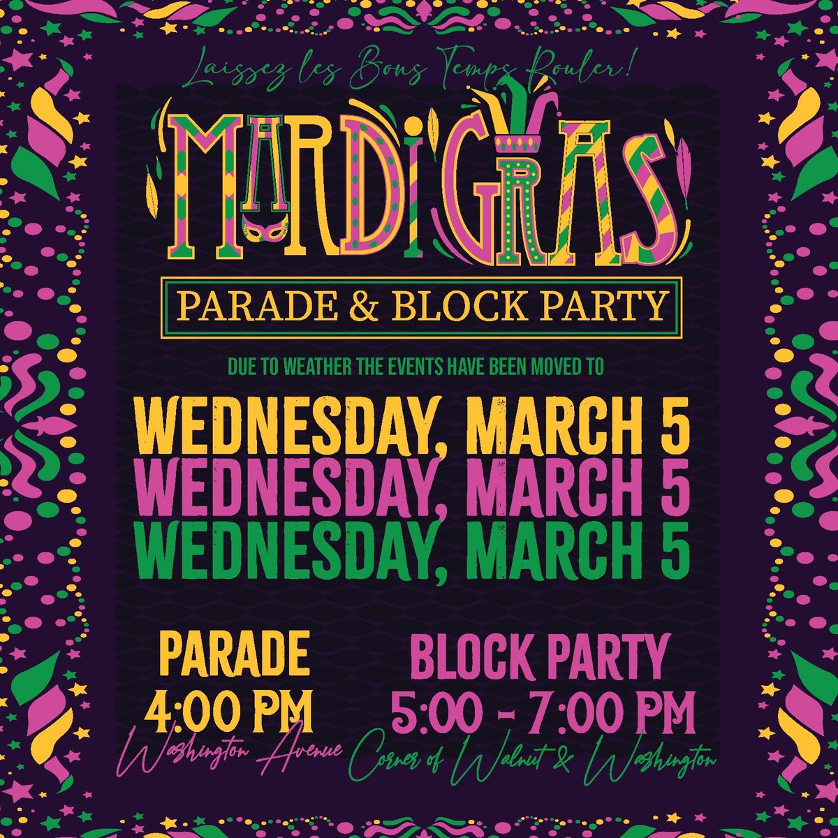 Mardi Gras Parade & Block Party 