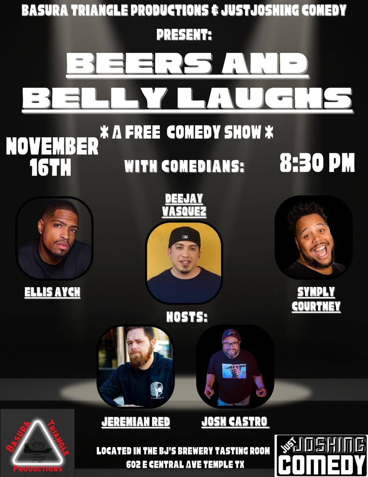 Beers & Belly Laughs, A Free Comedy Show