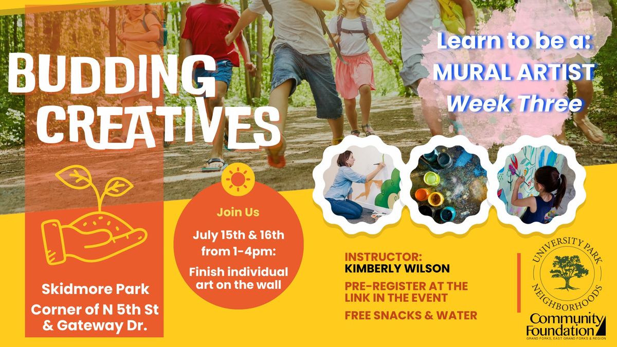 Budding Creatives in the Park: Mural Art with Kimberly Forness-Wilson (RSVP Required) Week 3