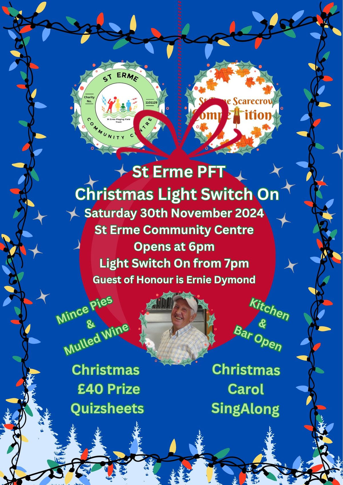 St Erme PFT Christmas Lights Switch On