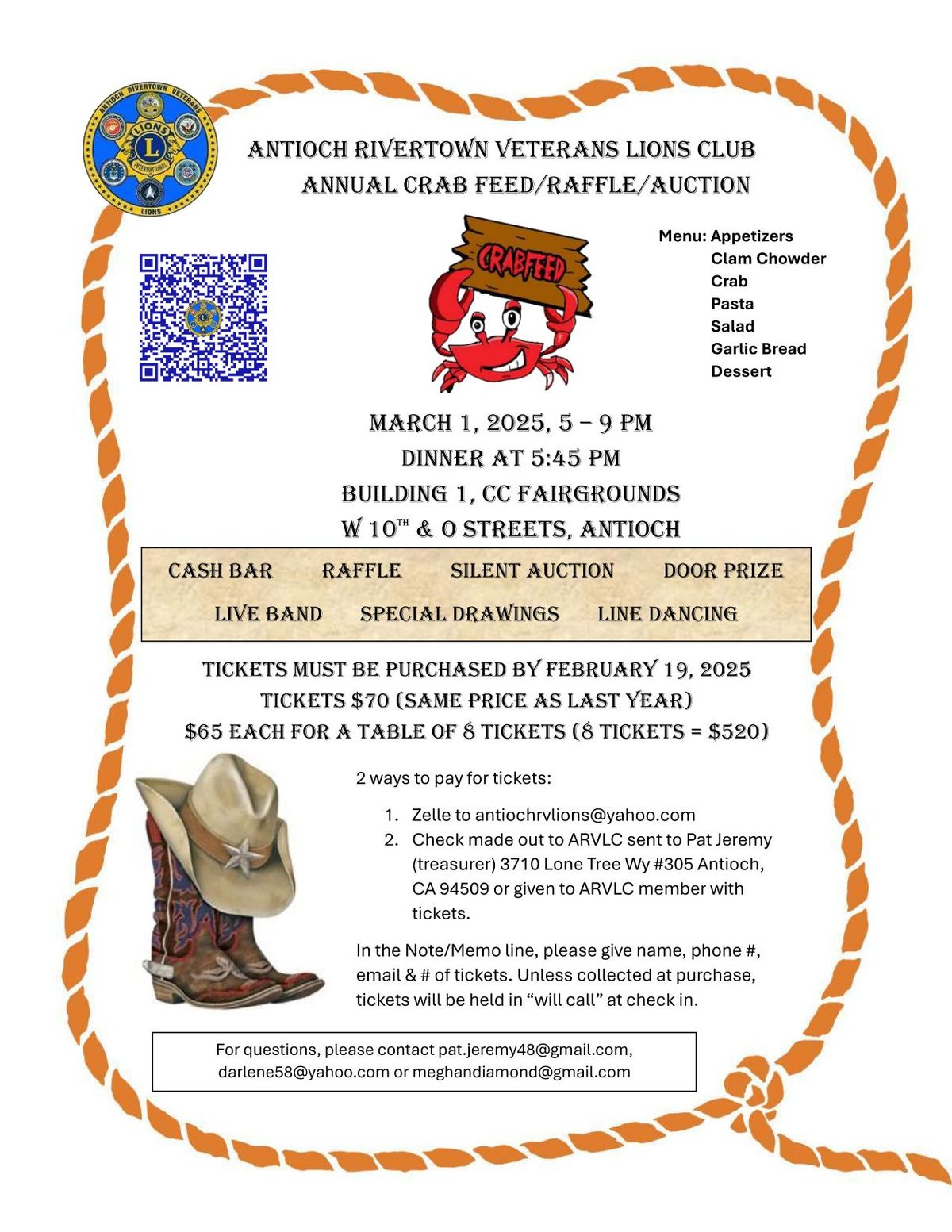 ARVLC Annual Crab Feed