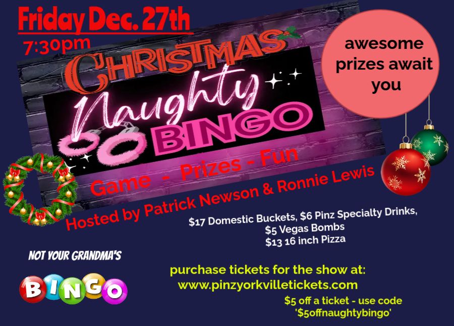 Holiday Naughty Bingo Night \/ Not Your Grandma's Bingo