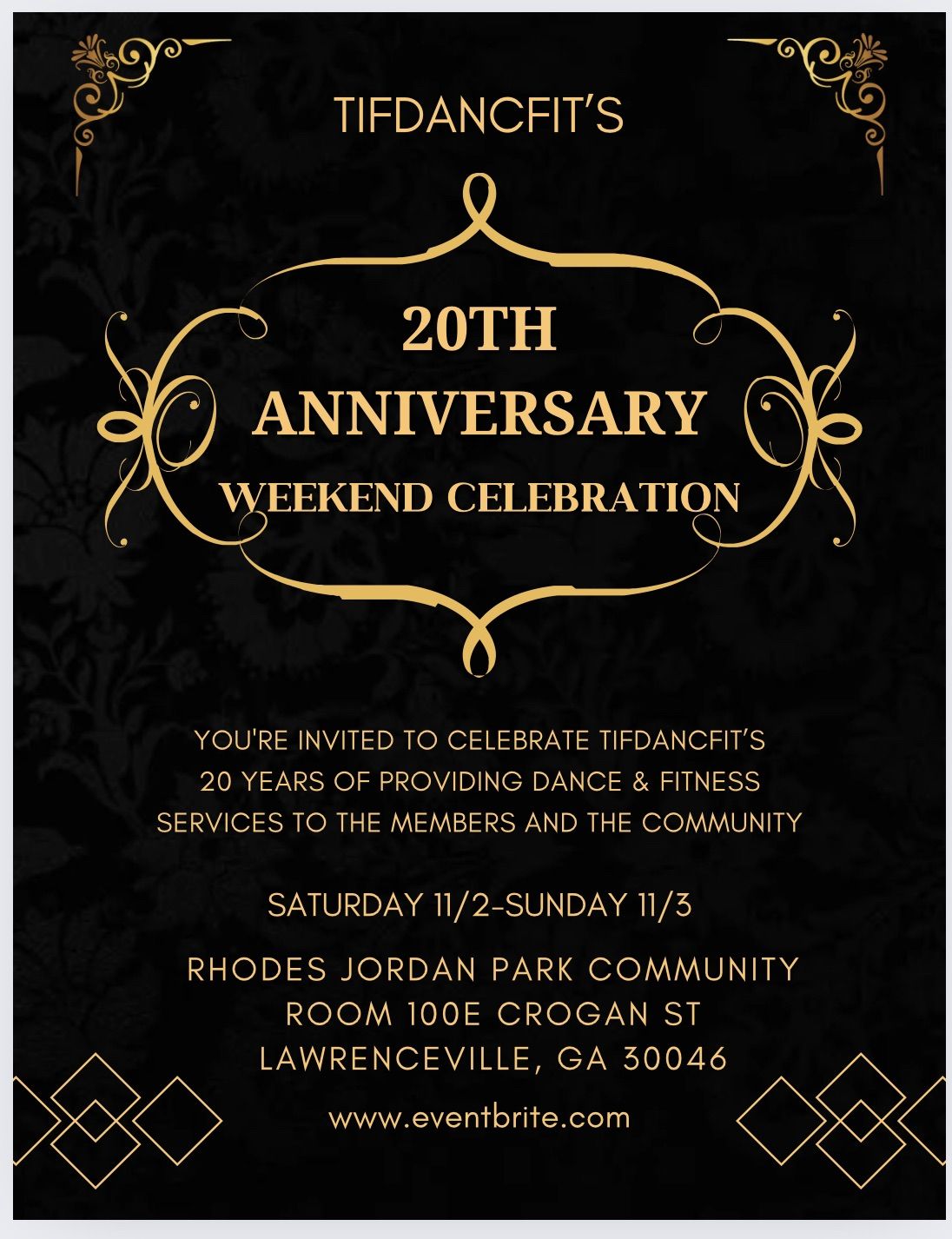 TifDancFit 20th Anniversary Weekend Celebration: "The Journey Continues"