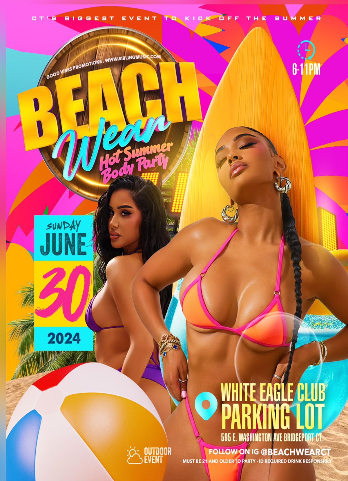 Beach Wear Hot Summer Body Party 