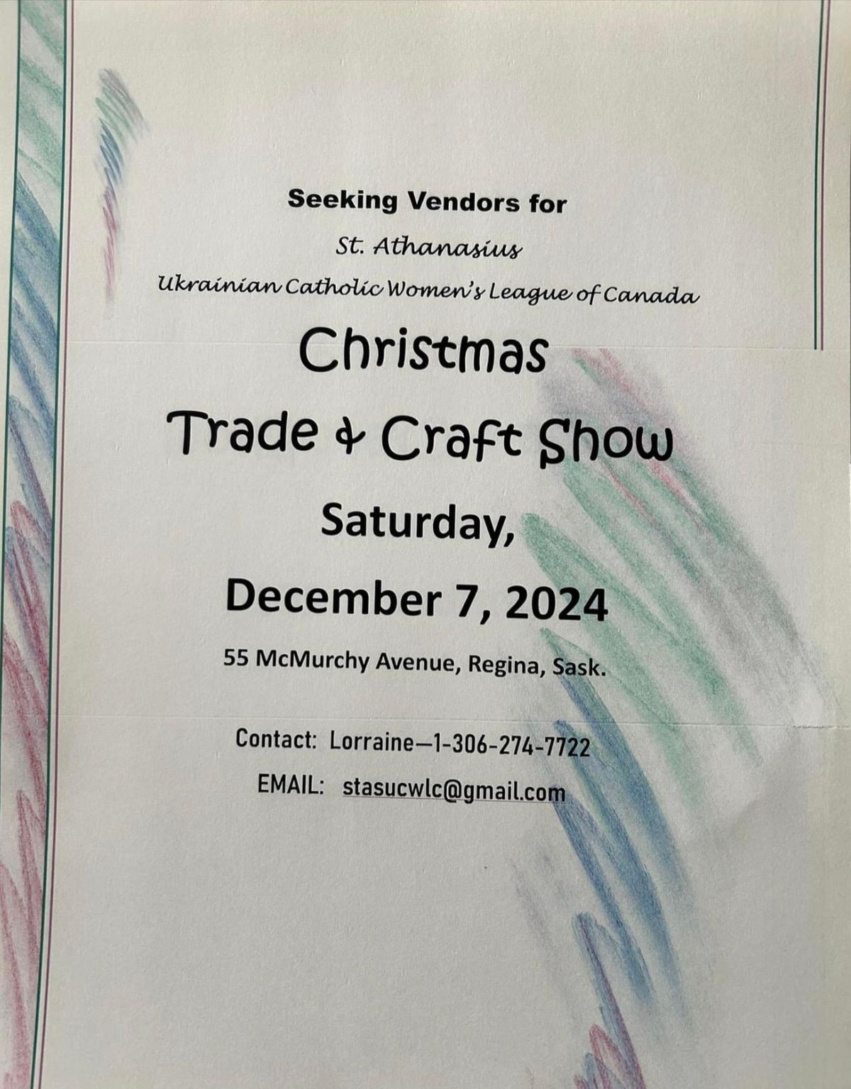 St.Athanasius UCWLC Christmas Craft Market