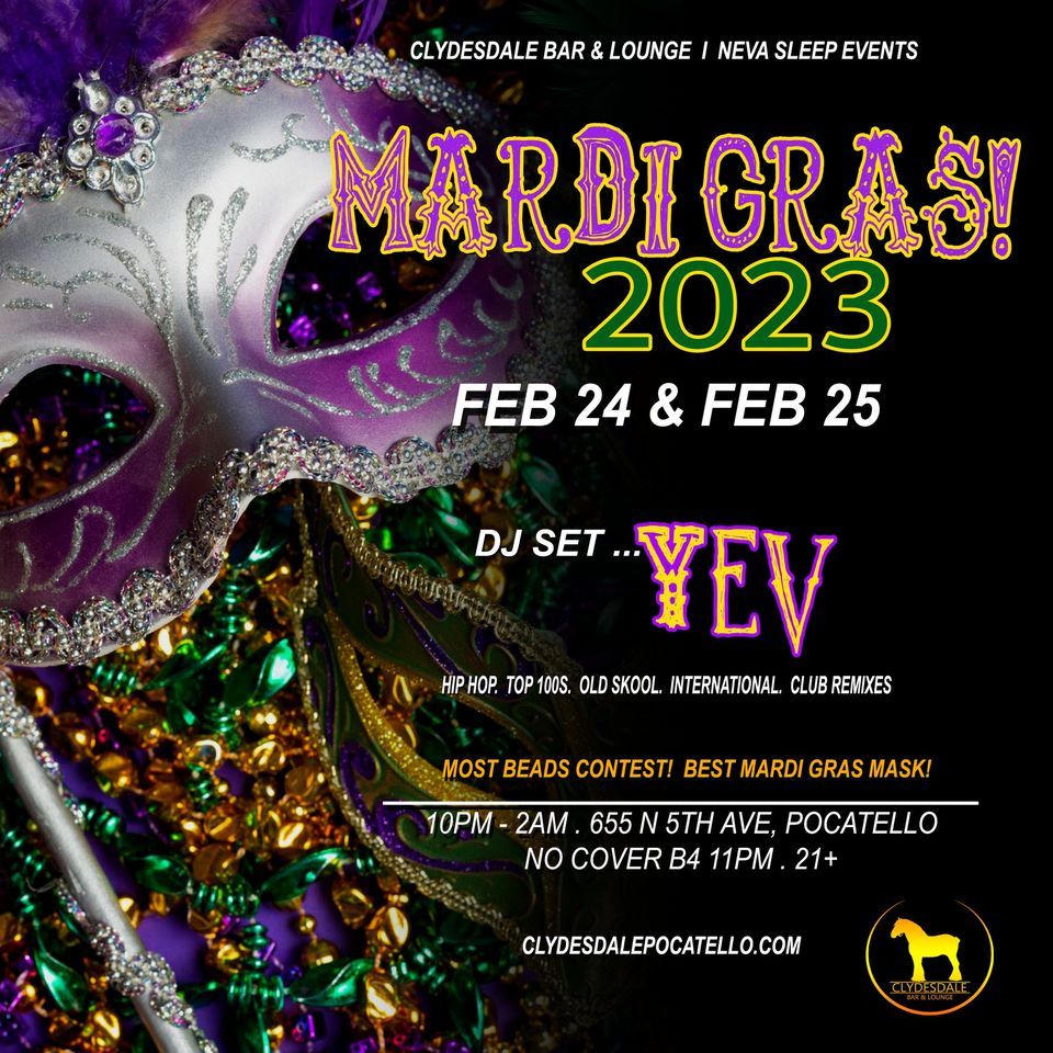 Mardi Gras 2023, Clydesdale Bar & Lounge Pocatello, 24 February 2023