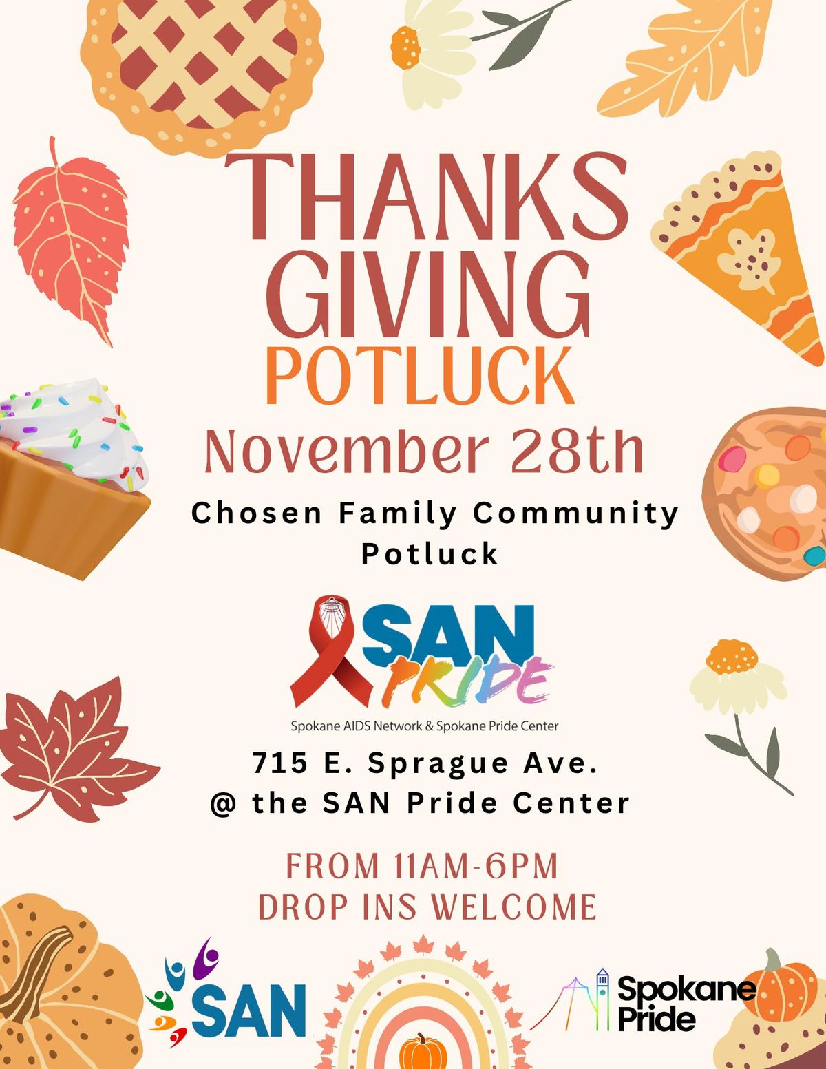 SAN Pride Center Thanksgiving 