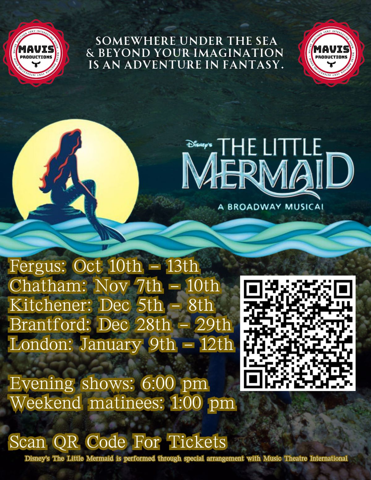 Mavis Productions: Disney's The Little Mermaid the Broadway Musical (London)