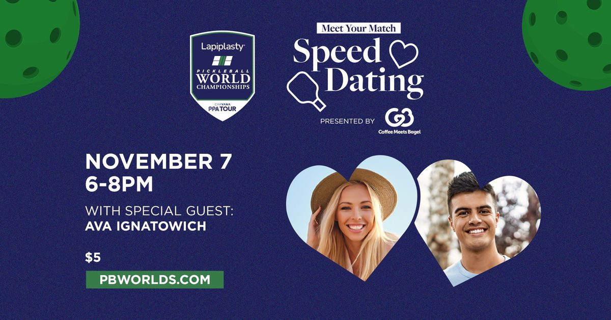 Pickleball Meet your Match - Speed Dating, presented by Coffee Meets Bagel