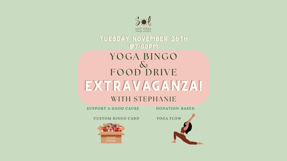 Yoga Bingo & Food Drive Extravaganza 